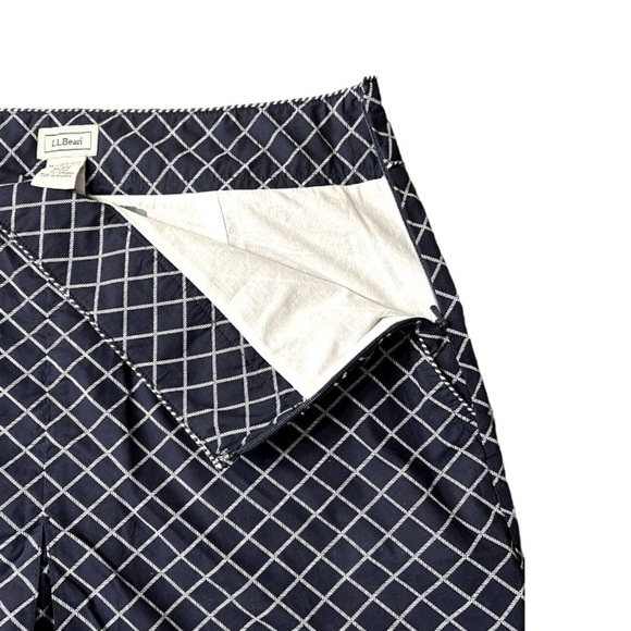 L.L. Bean Pleated Nautical Anchor Blue White A-Line Skirt Size 10 - Picture 8 of 9